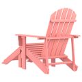 vidaXL Záhradná stolička Adirondack s otomanom jedľový masív ružová