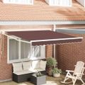 vidaXL Ručne zaťahovacia markíza hnedá 300x250 cm