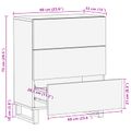 vidaXL Úložný bufet 60 x 33 x 75 cm Masívne mango drevo Hnedá