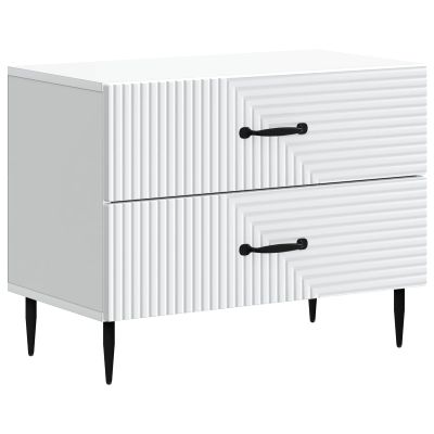 vidaXL Nočný stolík Biela 62 x 34,5 x 47,5 cm Kompozitné drevo