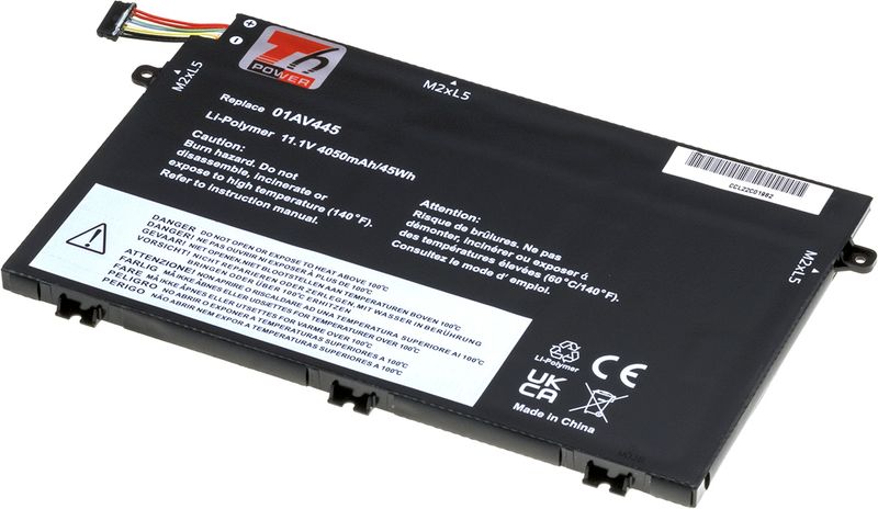 Batéria T6 Power pre Lenovo ThinkPad E480, E490, E580, E590, E14, E15, 4050mAh, 45Wh, 3cell, Li-pol