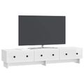 vidaXL TV skrinka 147 x 34,5 x 30 cm Biela s vysokým leskom