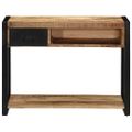 vidaXL Konzolový stolík 100x35x75 cm Masívne hrubé drevo Mango