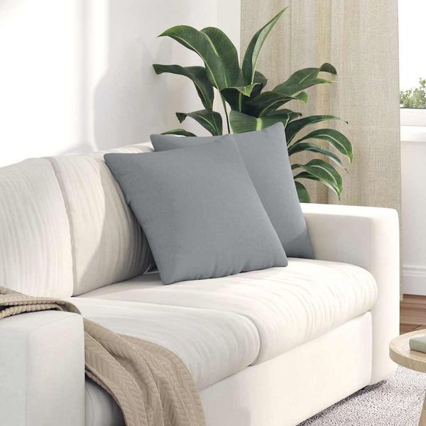 vidaXL Vankúše na pohovku 2 pcs Svetlosivá 45 x 45 cm látka