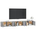 vidaXL Nástenné TV skrinky 3 ks betónovo-sivé 100x34,5x40 cm