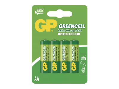 Batérie AA (R6) Zn-Cl GP Greencell 4ks / blister