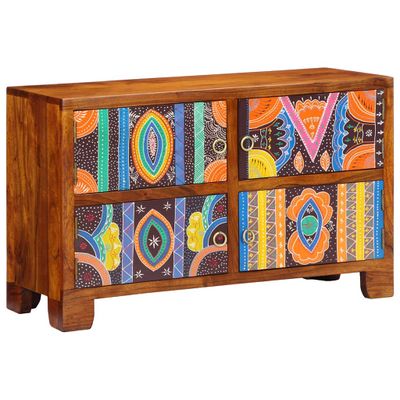 vidaXL Skriňa na topánky Hnedá 90 x 35 x 55 cm Pevné akáciové drevo