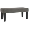 vidaXL Posteľný rám boxspring s matracom tmavosivý 90x200 cm zamat
