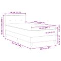 vidaXL Posteľ s pružinovým rámom s vankúšom Modrá 80 x 200 cm látka