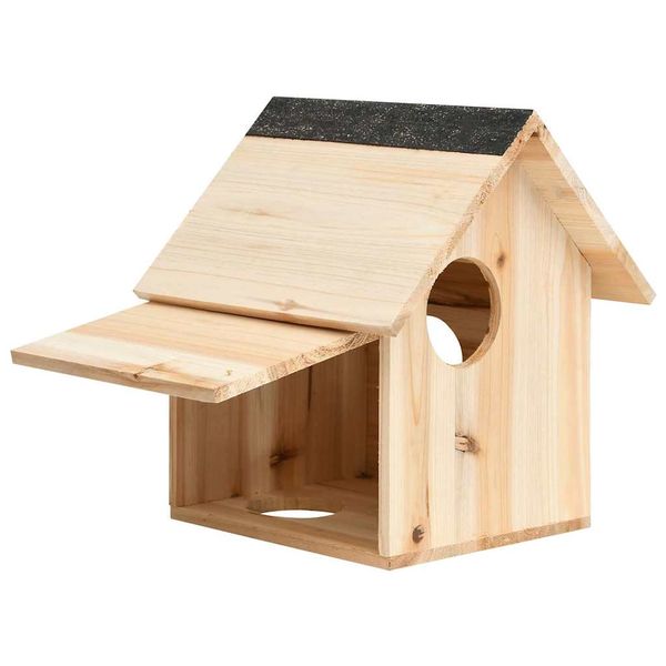 vidaXL Domček pre veveričky masívne jedľové drevo 26x25x29 cm