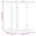 vidaXL Stojany na reproduktor 2 ks čierne 30x30x40 cm kompozitné drevo