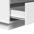 vidaXL Nočný stolík Biela 71 x 34,5 x 75 cm Kompozitné drevo