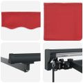 vidaXL Rám markízy Červená 350 x 250 cm Polyester s PU povrchom