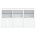 vidaXL Komoda s LED svetlami biela 181,5x37x100 cm
