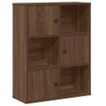 vidaXL Knižnica hnedý dub 60x24x76,5 cm kompozitné drevo