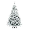 vidaXL Umelý vianočný stromček s 300 LED-i Biela 180 cm PE a PVC