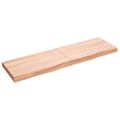 vidaXL Stolová doska bledohnedá 140x40x(2-6) cm ošetrený masívny dub
