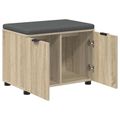 vidaXL Predsieňová lavica s vankúšom Sonoma dub 60 x 38 x 46 cm