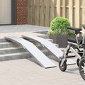 vidaXL Rampy na motocykle 680 kg 2 ks Strieborná 680 kg Hliník
