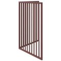 vidaXL Brána pre psa skladacia 2 panely hnedá 160 cm topoľové drevo
