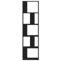 vidaXL Knižnica 5 políc čierna 45x23,5x162,5 cm kompozitné drevo