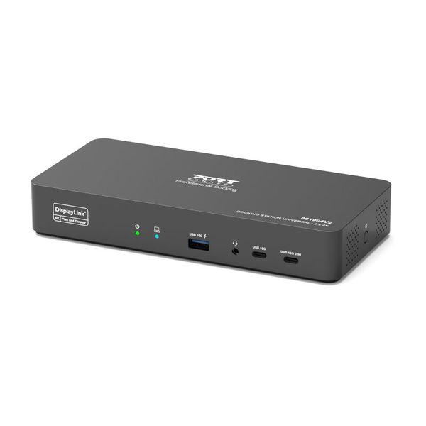 PORT CONNECT Univerzálna dokovacia stanica USB-C, 2× 4K, HDMI / DisplayPort