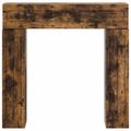 vidaXL Rám krbu Dymový dub 102 x 18 x 100,5 cm Kompozitné drevo