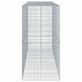 vidaXL Gabiónový kôš s krytom 350x100x200 cm pozinkované železo