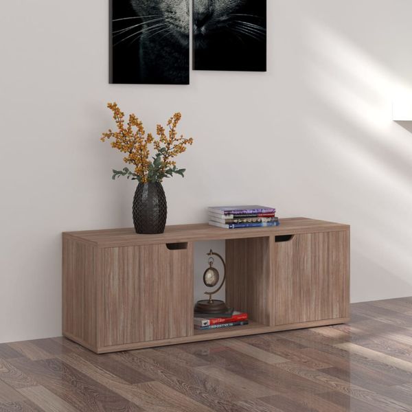 vidaXL TV skrinka, sivý dub sonoma 88,5x27,5x30,5 cm, kompozitné drevo