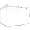 vidaXL Pergola so zaťahovacou strechou sivohnedá 295x292x230 cm