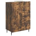 vidaXL Servírovacia skriňa Dymový dub 66 x 34,5 x 91,5 cm