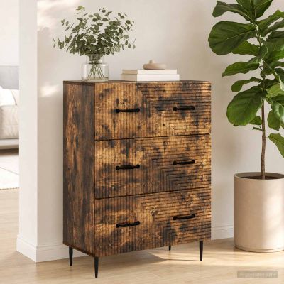 vidaXL Zásuvkový kabinet Dymový dub 66 x 34,5 x 89,5 cm