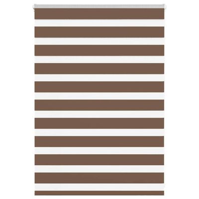 vidaXL Zebra roleta hnedá 115x100 cm šírka látky 110,9 cm polyester