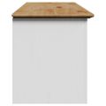 vidaXL Lavica do predsiene "BODO" Biela a hnedá 114x40x45 cm