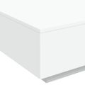 vidaXL Konferenčný stolík s LED svetlami biely 80x80x31 cm