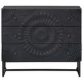 vidaXL Zásuvkový kabinet Čierny 75 x 30 x 65 cm