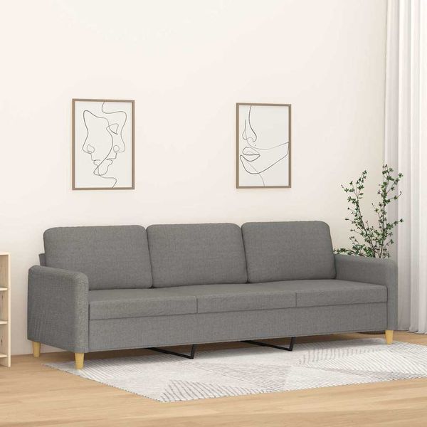 vidaXL 3-miestna pohovka tmavosivá 210 cm látka