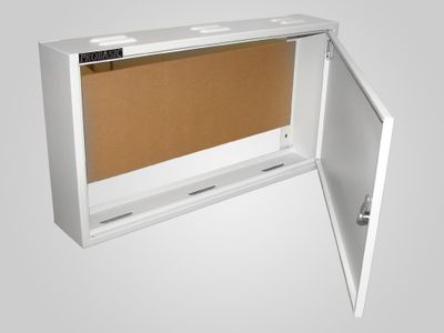 Kovový rozvádzač montážna skriňa 650x350x120mm TPR-20w, lesklá biela