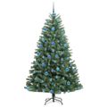 vidaXL Umelý Sklápací Vianočný Stromček Zelená 180 cm PVC a kov