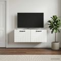 vidaXL Nástenná TV skrinka Biela 78,5 x 31 x 30 cm Kompozitné drevo