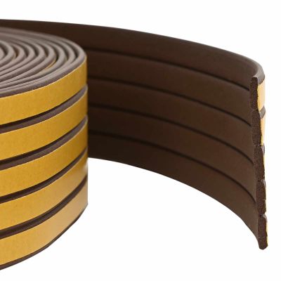 vidaXL Samolepiaca tesniaca páska na okno Hnedá 9 x 3 mm 12 m