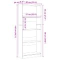 vidaXL Regál na knihy 60 x 24 x 143 cm Kompozitné drevo Čierny dub