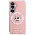 Puzdro Karl Lagerfeld IML Repeated Choupette MagSafe pre Samsung Galaxy S26 ružové