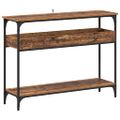 vidaXL Konzolový stôl Staré drevo 100 x 29 x 75 cm Kompozitné drevo