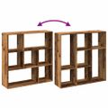 vidaXL Rozdeľovacia knižnica staré drevo 102x29x103,5 cm kompoz.drevo