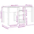 vidaXL Poschodová posteľ pre deti Staré drevo 90 x 200 cm