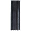vidaXL Zatemňovacie závesy 2 ks Tmavosivá 140 x 260 cm Zamat