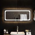 vidaXL Zrkadlo do kúpeľne s LED Priehľadná 90 x 40 cm tvrdené sklo