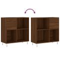 vidaXL Skrinka na platne hnedý dub 84,5x38x48 cm kompozitné drevo