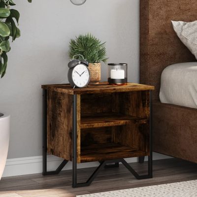 vidaXL Nočný stolík dymový dub 2 ks 40x30x40 cm kompozitné drevo